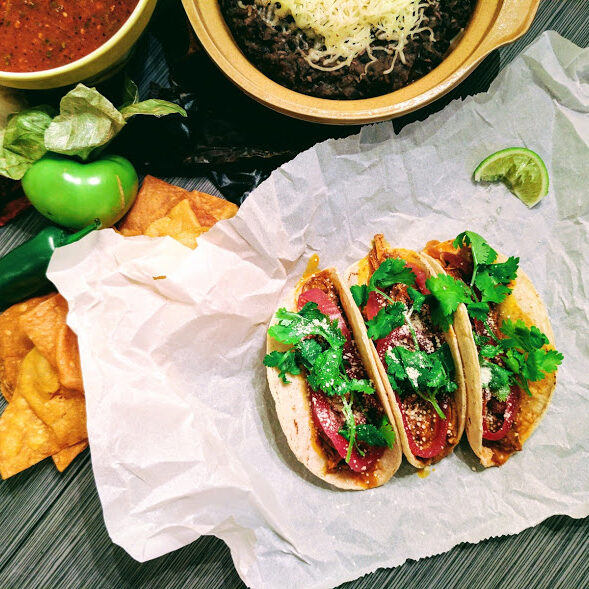 Cochinita Pibil Tacos, Screaming Goat Taqueria, Sarasota, Florida